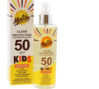 Malibu SPF 50 Kids Clear Protect Spray 250ML