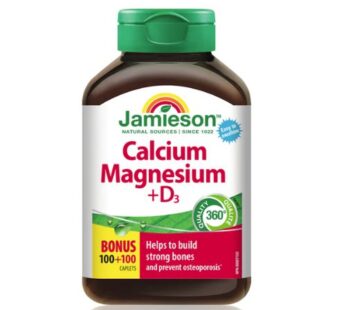 Jamieson Calcium Magnesium +D3 Caplets 200`S